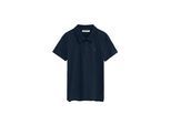 Poloshirt marineblau aus T-Shirt-Stoff mit Rigby Go Stickerei