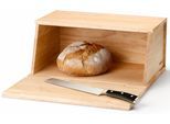 Brotkasten CONTINENTA, beige (natur), B:26cm H:18,5cm L:40cm, Holzwerkstoff, Lebensmittelaufbewahrungsbehälter, Brotkasten, Handarbeit
