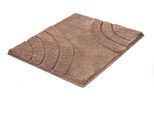 Badematte KLEINE WOLKE "»Saturn«, Badvorleger, Badezimmer Teppich", braun (taupe), H:25mm, Polyacryl, Badematten, Badematte, Badteppich, Uni Farben, modernes Design, Hoch-Tief Effekt