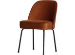 Esszimmerstuhl WOOOD "Vogue mit bezug und 3D-Muster, B 50 x T 57 x H 83 cm (2er-Set)", braun (rost, schwarz), B:50cm H:83cm T:57cm, 100% Polyester, Stühle, Esszimmerstuhl, Polsterstuhl, 4-Fuß-Metallgestell, Breite 50 cm
