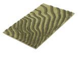 Badematte KLEINE WOLKE "Terrace, Badvorleger, Badezimmer Teppich", grün (dill), H:23mm, Polyacryl, Badematten, Badematte, Badteppich, modernes Wellen Design, Hoch-Tief Effekt