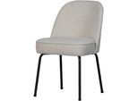Esszimmerstuhl WOOOD "Vogue mit bezug und 3D-Muster, B 50 x T 57 x H 83 cm (2er-Set)", beige (natur, schwarz), B:50cm H:83cm T:57cm, 100% Polyester, Stühle, Esszimmerstuhl, Polsterstuhl, 4-Fuß-Metallgestell, Breite 50 cm
