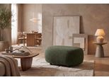 Polsterhocker HOME AFFAIRE "OSTRUP, Naturtöne, Boucle oder Chenille", khaki, B:90cm H:42cm T:64cm, 100% PES, Hocker, Polsterhocker, 90x64 cm, organische Form mit sanften Rundungen