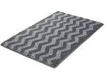 Badematte KLEINE WOLKE "»Zack«, Badvorleger, Badezimmer Teppich", grau (schiefer), H:20mm, Polyacryl, Badematten, Badematte, Badteppich, modernes Zickzack Design, Ton in Ton