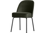 Esszimmerstuhl WOOOD "Vogue mit bezug und 3D-Muster, B 50 x T 57 x H 83 cm (2er-Set)", grün (dunkelgrün, schwarz), B:50cm H:83cm T:57cm, Polyester, Stühle, Esszimmerstuhl, Polsterstuhl, 4-Fuß-Metallgestell, Breite 50 cm