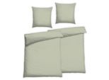 Bettwäsche FLORELLA "Uni pastell gruen Edel-Satin, 100% Baumwolle", grün (pastell grün), B/L: 135cm x 200cm, 2 Stk., 2 Stk., Satin, B/L: 80cm x 80cm, Satin, Obermaterial: 100% Baumwolle CO. Obermaterial: 100% Baumwolle CO., Bettwäsche, Bettwäsche