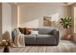 2,5-Sitzer HOME AFFAIRE "OSTRUP, Naturtöne, Boucle oder Chenille", graphite, B:201cm H:73cm T:93cm, 100% Polyester, Sofas, 2 5-Sitzer, Breite 201 cm, organische Form mit sanften Rundungen