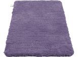 Badematte TOM TAILOR HOME "Cozy Bath UNI, Badvorleger, Badezimmer Teppich", lila, H:27mm, Polyester, Badematten, Badematte, Badteppich, Uni Farben, rechteckig, in rund & oval erhältlich