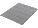 Badematte KLEINE WOLKE "Tikka, Badvorleger, Badezimmer Teppich", grau (silbergrau), H:5mm, Baumwolle, Badematten, Badematte, Badteppich, Uni-Farben, gestreift, Hoch-Tief Effekt, reine Baumwolle