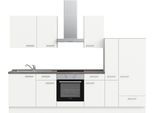 Küchenzeile NOBILIA "Touch I", NEU: individuell anpassbar mit gratis Profi-Beratung", weiß (küche: weiß, korpus: alpinweiß, arbeitsplatte: beton schiefergrau nachbildung), B:300,3cm H:216,6cm T:60cm, Komplettküchen-Sets, Küchenzeile, vormontiert, Breite 300 cm, Ausrichtung wählbar, wahlw. mit E-Geräten