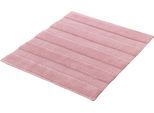 Badematte KLEINE WOLKE "Tikka, Badvorleger, Badezimmer Teppich", rosa (nelke), H:5mm, Baumwolle, Badematten, Badematte, Badteppich, Uni-Farben, gestreift, Hoch-Tief Effekt, reine Baumwolle