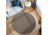 Teppich AYYILDIZ TEPPICHE "LOOM 4300", braun, H:7mm Ø:160cm, Polypropylen, Teppiche, Teppich, pflegeleicht, robust, strapazierfähig