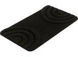 Badematte KLEINE WOLKE "Bow, Badvorleger, Badezimmer Teppich", schwarz, H:25mm, Polyacryl, Badematten, Badematte, Badteppich, Uni Faben, Hoch/Tief Effekt