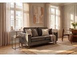 2-Sitzer HOME AFFAIRE "Pinto Skandi, 166 cm, Chenille, Struktur", braun, B:168cm H:89cm T:97cm, 100% Polyester, Sofas, mit Keder, Massivholzfüße Eiche geräuchert, Wellenunterfederung
