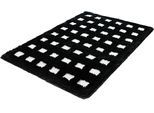 Badematte KLEINE WOLKE "Boxes, Badvorleger, Badezimmer Teppich", schwarz (schwarz weiß), H:20mm, Polyacryl, Badematten, Badematte, Badteppich, modernes Design, Hoch/Tief Effekt