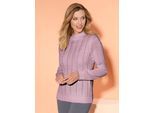 Stehkragenpullover CLASSIC BASICS "Pullover", Damen, Gr. 48, rosa (rosé), 100% Polyacryl, unifarben, Pullover Stehkragenpullover
