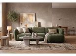 Ecksofa HOME AFFAIRE "OSTRUP Rundsofa, L-Form, Naturtöne, Boucle oder Chenille", grün (khaki), B:280cm H:73cm T:152cm, 100% Polyester, Sofas, Ecksofa, Breite 280 cm, organische Form mit sanften Rundungen