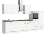 Küchenzeile NOBILIA "Touch I", NEU: individuell anpassbar mit gratis Profi-Beratung", weiß (küche: weiß, korpus: alpinweiß, arbeitsplatte: beton schiefergrau nachbildung), B:360,3cm H:216,6cm T:60cm, Komplettküchen-Sets, Küchenzeile, vormontiert, Breite 360 cm, Ausrichtung wählbar, wahlw. mit E-Geräten