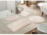 Badematte KLEINE WOLKE "Mellow, Badvorleger, Badezimmer Teppich" Gr. 2, beige (sand, beige), H:40mm, Polyester, Badematten, Badematte, Badteppich, Uni-Farben, weich, rechteckig & rund erhältlich