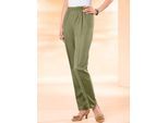 Dehnbund-Hose CLASSIC BASICS, Damen, Gr. 24, Kurzgrößen, grün (schilf), 100% Polyester, unifarben, lang, Hosen