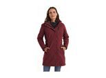 Parka KILLTEC "KOW 165 WMN PRK", Damen, Gr. 44, rot (weinrot), Obermaterial: 100% Polyester.Futter: 100% Polyester.Füllung: 100% Polyester, Jacken Parka, Wasser- und winddichter Parka mit Teddyfleece und abnehmbarer Kapuze