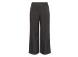 Stoffhose KAFFE "Casual Hose KAkaren", Damen, Gr. 46, N-Gr, grau (grau pinstripe cc), Obermaterial: 90% Polyester PES. 7% Viskose CV. 3% Elasthan EL., Hosen Stoffhose