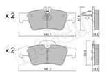 METELLI Bremsbelagsatz, Scheibenbremse 2205680 für Mercedes