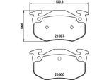HELLA Bremsbelagsatz, Scheibenbremse 8db355019221 für RENAULT