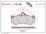 BREMBO Bremsbelagsatz, Scheibenfeststellbremse p65032 für Porsche RAM