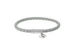 Lederarmband TOM TAILOR, edelstahlfarben, grau, Armbänder, Damen, 19cm, Edelstahl Leder, Edelstahl, Leder, Lederarmband