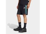Shorts ADIDAS PERFORMANCE "MERCEDES - AMG PETRONAS FORMEL 1 TEAM DNA", Herren, Gr. L, N-Gr, schwarz (schwarz, semi mint rush, normal, gr.), Obermaterial: 55% Baumwolle, 36% Polyester, 9% Viskose, Hosen Shorts