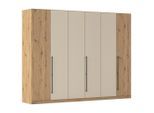Möbelix , Grau , Holzwerkstoff , 5 Fächer , 3 Schublade(n) Schubladen , 271x229x54 cm , in verschiedenen Größen erhältlich , Schlafzimmer, Kleiderschränke, Drehtürenschränke