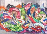 Fototapete LIVING WALLS "Designwalls Graffiti", bunt, B:3,5m L:2,55m, Vlies, Tapeten, Vlies, Wand, Schräge, Decke
