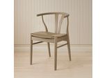 Stuhl HAMMEL FURNITURE "Freja, Massivholz Stuhl mit gepolstertem Sitz – komfortabel & robust", eiche weiß geölt, eiche weiß geölt, beige, B:53cm H:75cm T:54cm, Massivholz, Stühle, Stuhl, Massivholz, gepolsterte Sitzfläche, versch. Farbvarianten
