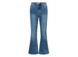 Regular-fit-Jeans KAFFE "Jeans KAforest", Damen, Gr. 32, Länge 34, blau (medium blau denim), Obermaterial: 75% Baumwolle CO. 13% Viskose CV. 10% Polyester PES. 2% Elasthan EL., Jeans