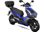 E-Mofaroller GT UNION "e-Striker 25", schwarz (schwarz, blau, schwarz), Elektromotorroller, 25 km/h, Bosch-Motor, B:72cm H:118cm L:184cm