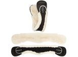 Equinate Western Mondgurt anatomisch mit synthetischem Lammfell naturfarben 85 cm