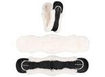 Equinate Westerngurt Classical anatomisch mit synthetischem Lammfell naturfarben 85 cm