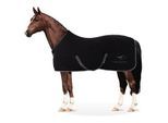 Equinate Abschwitzdecke Nevada aus Fleece mit Widerristpolster und Kreuzbegurtung schwarz 1,25 m