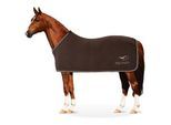 Equinate Abschwitzdecke Springdale aus Polar Fleece mit Widerristpolster und Zierkordeln braun 1,25 m