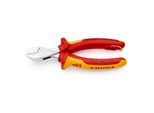 KNIPEX 73 06 160 T X-Cut® Kompakt-Seitenschneider isoliert mit Mehrkomponenten-Hüllen, VDE-geprüft; mit integrierter isolierter Befestigungsöse zum An)