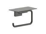 hansgrohe AddStoris S Toilettenpapierhalter 41789340 mit Ablage, brushed black chrome