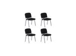 hjh OFFICE Vierfußstuhl 4er Pack XT 600 Stoff