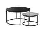 Mid.you Couchtisch , Schwarz , Metall, Holzwerkstoff , rund , 80x45x80 cm , Wohnzimmer, Wohnzimmertische, Couchtische, Couchtische rund