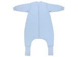 Babyschlafsack SCHLUMMERSACK "Schlafsack mit Füßen 1.0 Tog" Gr. 90, blau (blau ice), Schlafsäcke, Baby, L: 90cm, Obermaterial: 100% Baumwolle CO., L:90cm