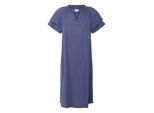 Midikleid KAFFE "Kleid KAyrsa", Damen, Gr. 38, N-Gr, blau (blau indigo), Obermaterial: 52% Baumwolle CO. 48% Polyester PES., Kleider Midikleid