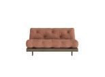 Daybett KARUP DESIGN "Roots Sofa Bed, Schlafsofa,, Bettfunktion, FSC-Massivholz", braun (clay braun), B:160cm H:85cm, Bezug: 80% Baumwolle, 20% Polyester, Daybetten, Daybett, Inkl. Futonmatratze, Made in Europe, langlebig, B: 140 oder 160 cm