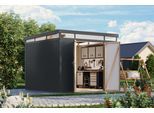 Gerätehaus KARIBU "Titanium 3,5", schwarz (anthrazit), Metall, Gerätehäuser, Gerätehaus, Made in Germany