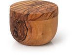 Vorratsdose CONTINENTA "edle Dose aus Olivenholz, Ø ca. 10 cm", beige (natur), H:7,4cm Ø:10cm, Massivholz, Lebensmittelaufbewahrungsbehälter, Vorratsdose, jedes Stück ein Unikat, Innendurchmesser ca. 8,4 cm