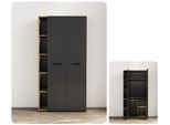 Computerschrank OTTO HOME "Moid", schwarz, B:88,2cm H:174,6cm T:41,5cm, Schränke, Computerschrank, PC-Schrank, mit zwei Türen, mit Tastaturauszug, B 88 cm